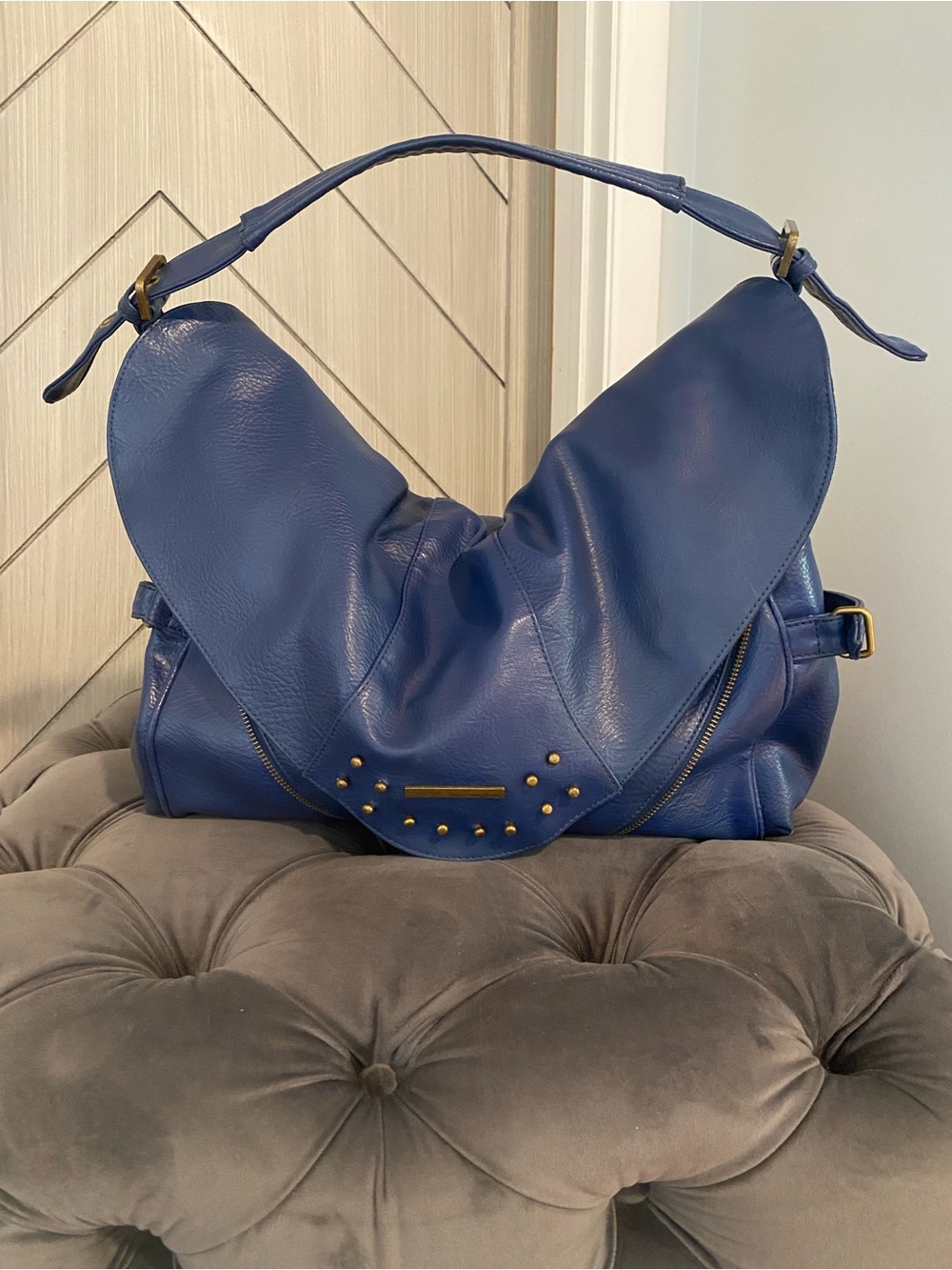 Matt & Nat Blue Leather Shoulder Bag